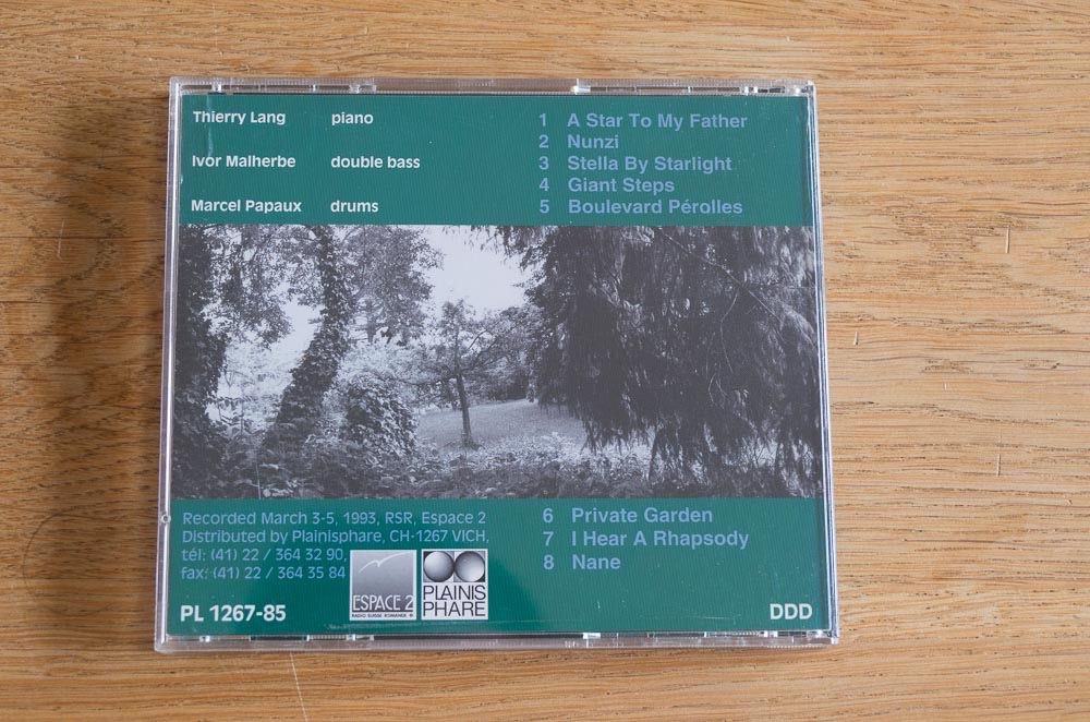 CDs: CD Thierry Lang Trio - Private Garden – D'occasion à Zürich par tschoegi_m 1