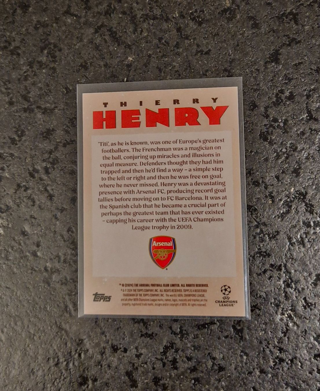 Topps Carte collezionabili: Thierry Henry - Arsenal - Topps – Nuovo (secondo la descrizione) da Burg AG venduto da Danoe 1