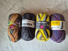 400gr. Sockenwolle Opal, Lang Yarns, Meilenweit,Regia..