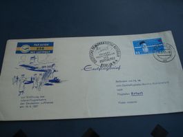 DDR Erstflugbrief 1957, Berlin-Erfurt, Lufthansa, Inland