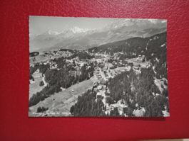 Montana Vermala Wallis Flugaufnahme s/w Karte