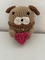 Süsser Häkelhund mit Herz Amigurumi ♡