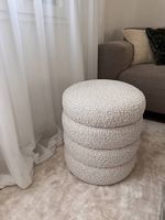 35% Hocker mit Stauraum creme 43cm x 47cm
