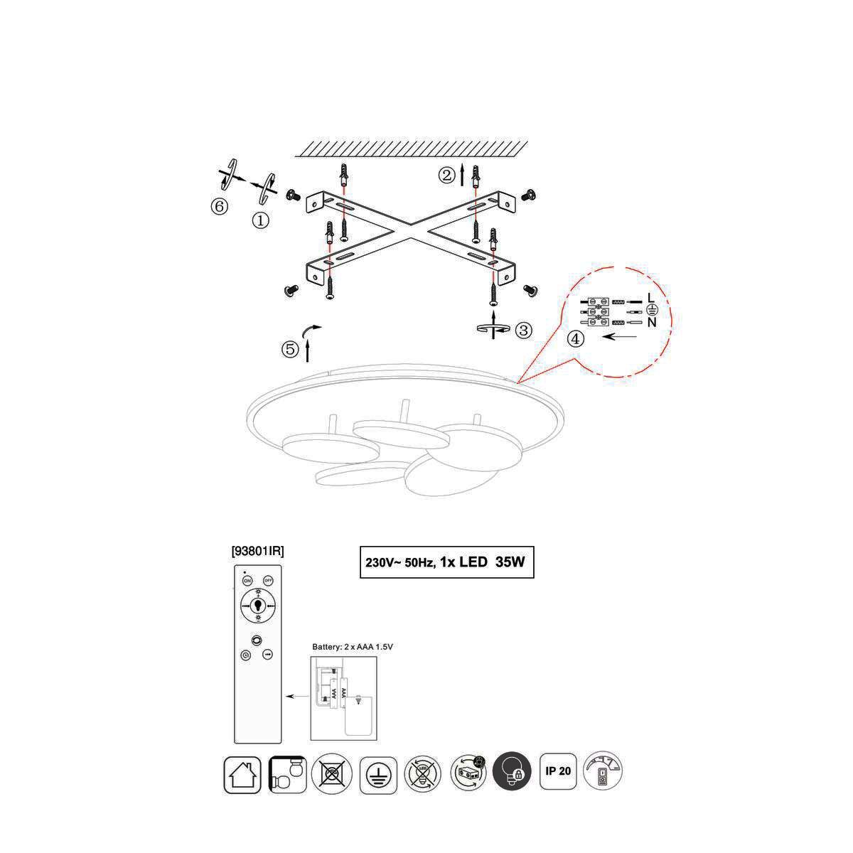 Lampadari & plafoniere: LED Deckenleuchte, Grau, Coffee, 49 cm Ø – Nuovo (secondo la descrizione) da Kreuzlingen venduto da Smart-Light 9