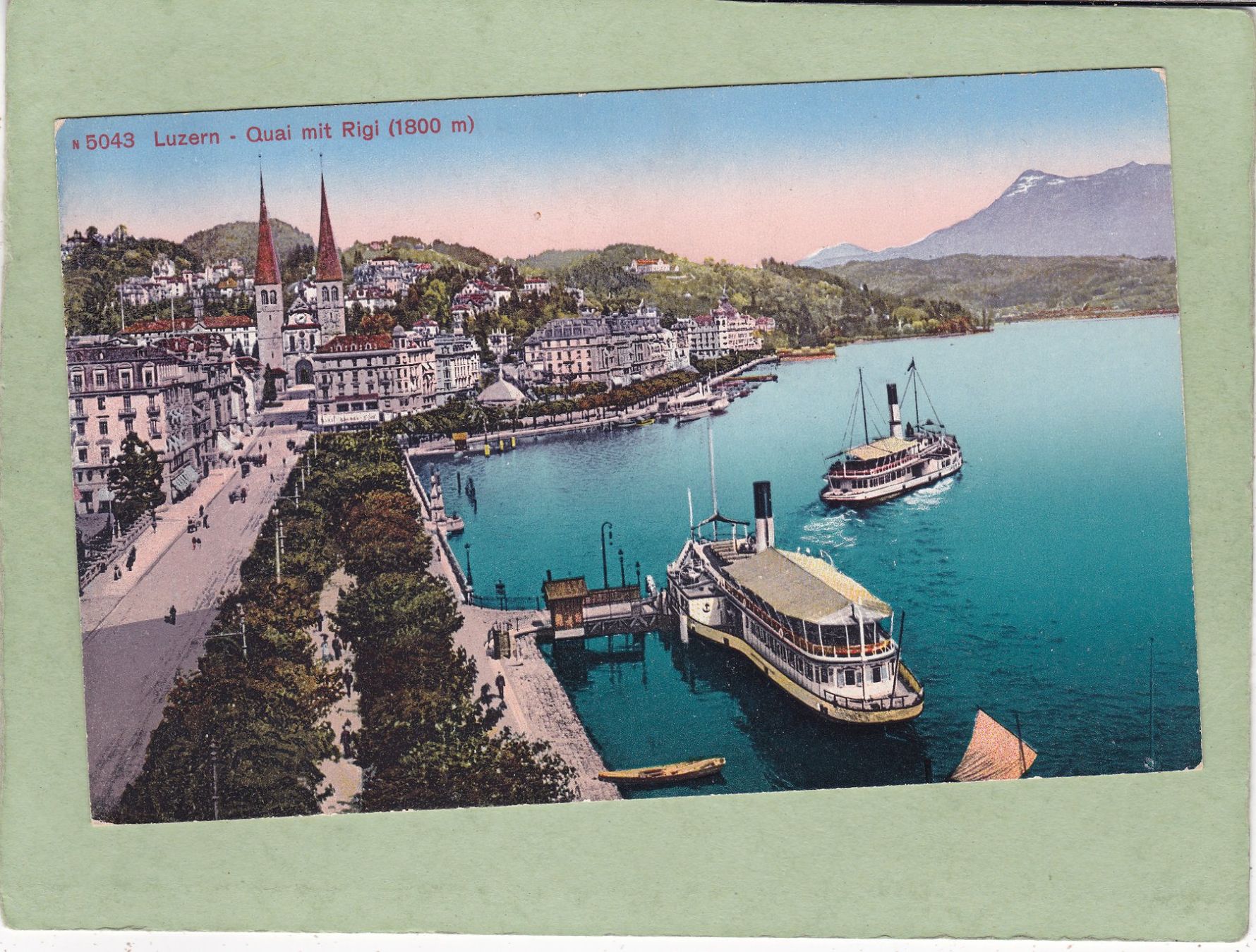 Ansichtskarten: Luzern Quai mit Rigi – Gebraucht aus Herisau von Lisegrat2008