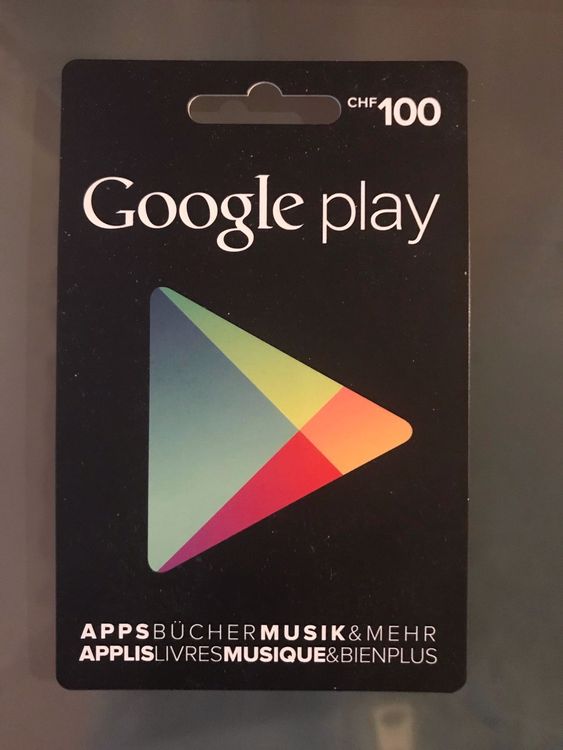 Google Play Gutschein Wert 100.
