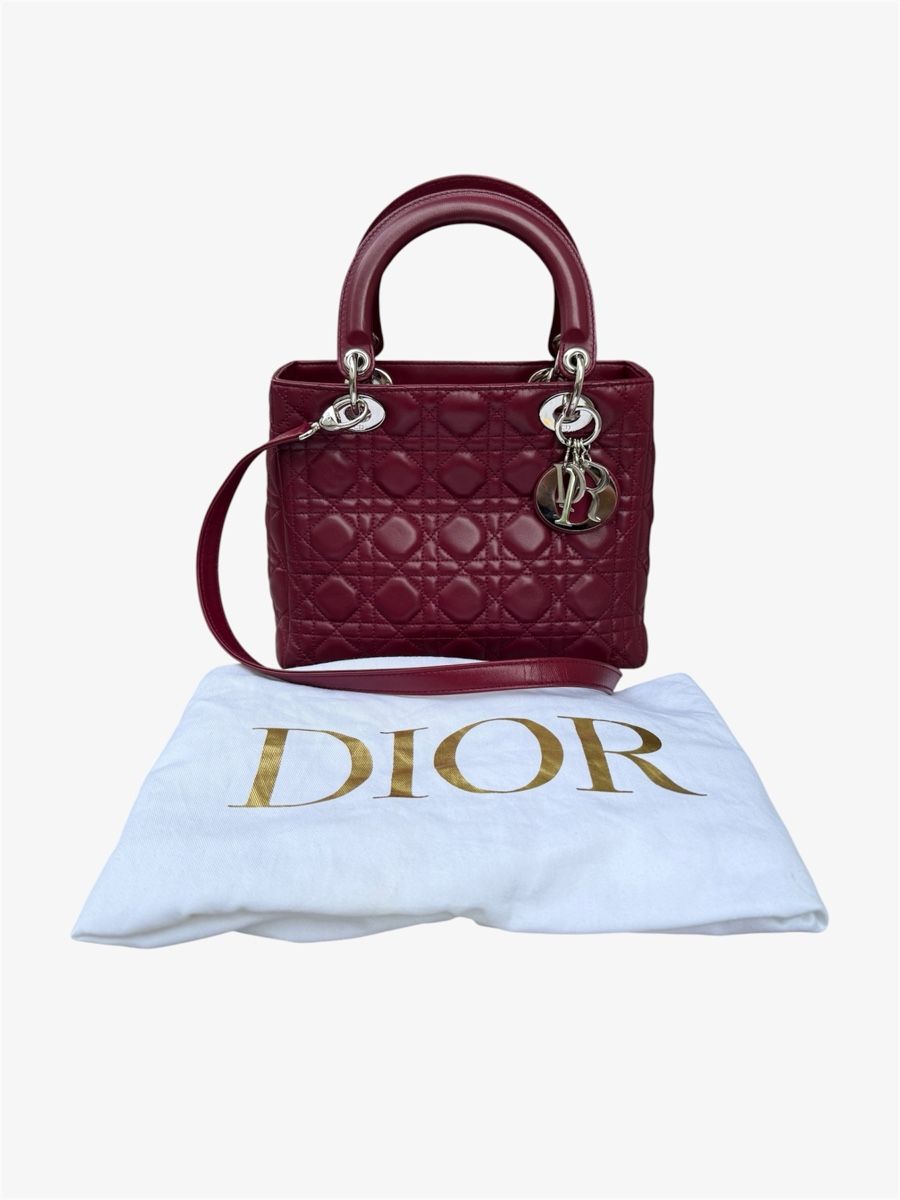 Dior Sacs femmes: Sac Lady Dior bordeaux médium  – D'occasion à Versoix par Monjolitresor 3