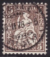 SBK-Nr. 30 (Sitzende Helvetia) Vollstempel BASEL BRF EXP
