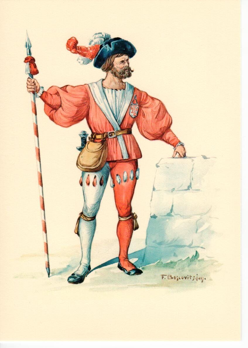 Cartoline postali: 13 Postkarten "Die Standesläufer der 13 Alten Orte" – Nuovo e nell'imballaggio originale da Bertschikon Gossau venduto da KEO2 5