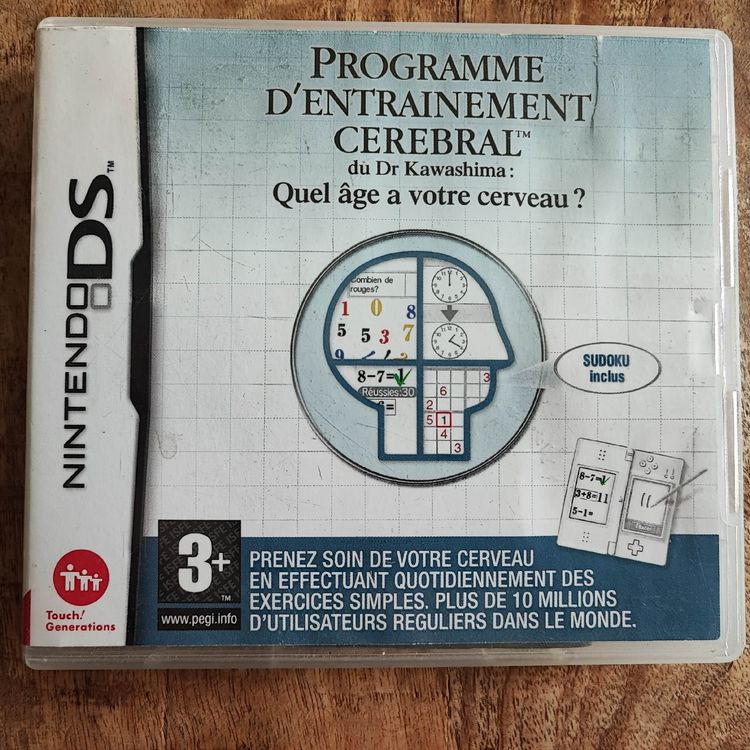Jeu DS programme d'entraînement cérébral