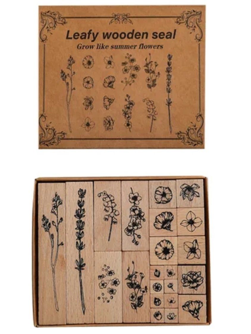 Timbri: Holzstempel 22er Set, Nr.854, Blumen – Nuovo e nell'imballaggio originale da Gretzenbach venduto da Fliegepilz56 1