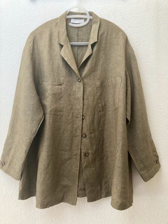 Walker & Co. Leinenjacke 100% Leinen Khaki Grösse 44 neuwert