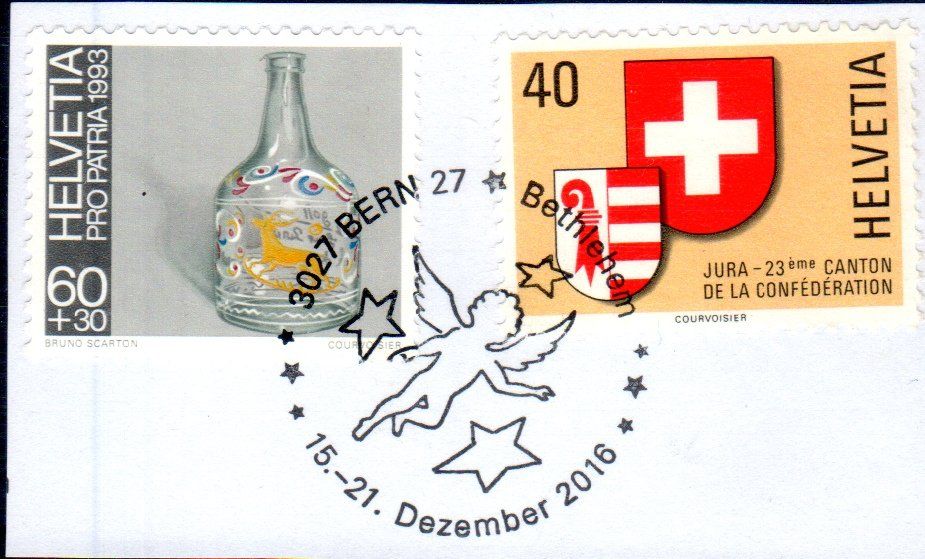 Tutti i francobolli: SONDERSTEMPEL BERN BETHLEHEM 2016 2 MARKEN - AM129 – Usato da Losone venduto da EM2019
