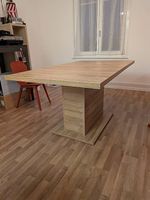 Table à manger extensible 160 × 90 cm  effet chêne
