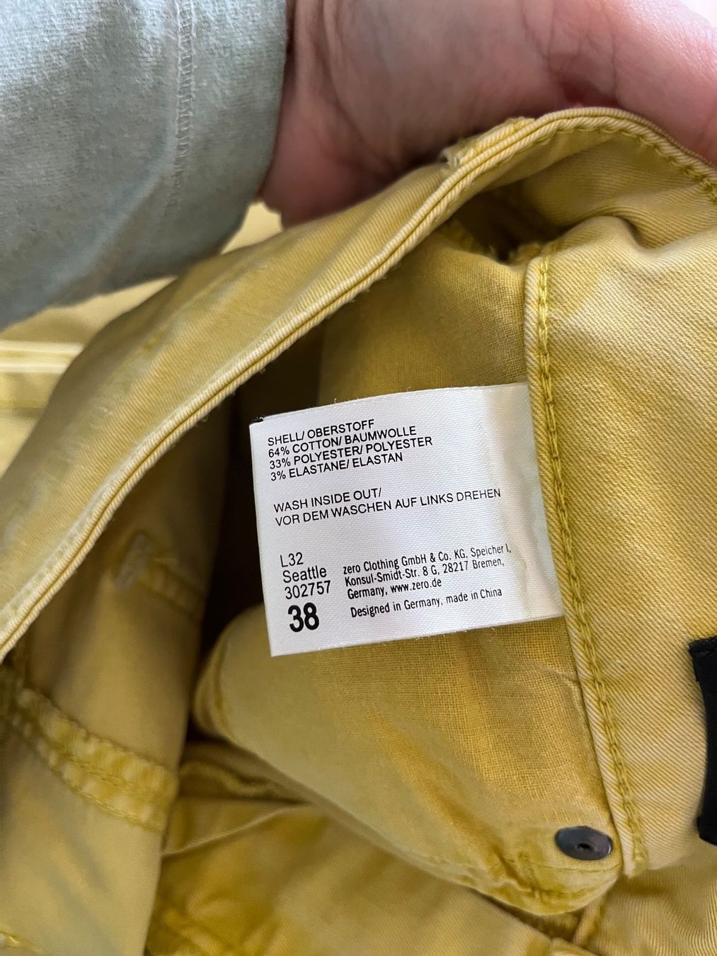 Jeans: Jeans in Gelb, Grösse 38, Zero – Usato da Kreuzlingen venduto da zwergli05 3