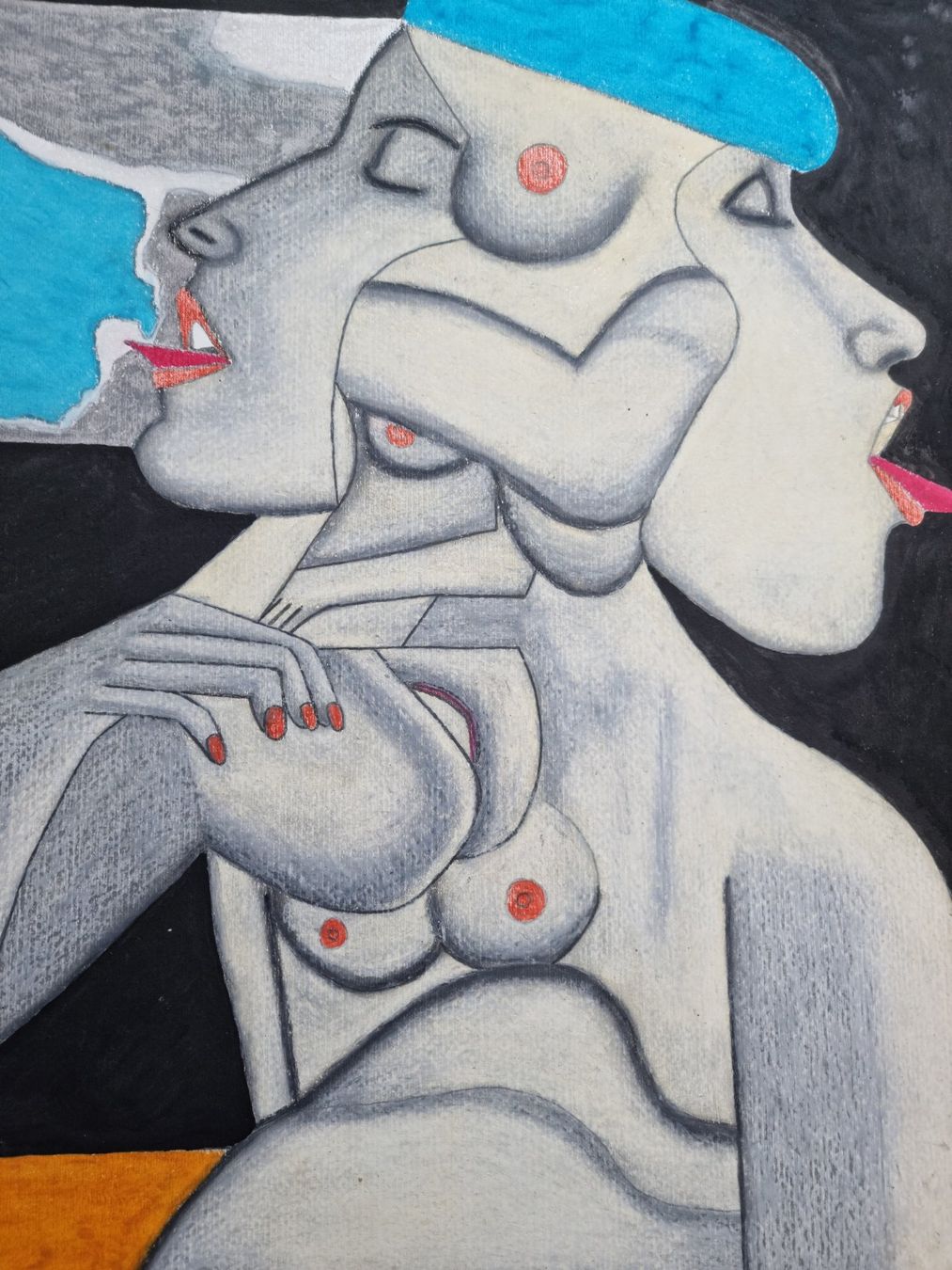 Dipinti: ORIGINAL KREIDE GEMÄLDE AUF KARTON – Usato da Gersau venduto da grafik-kunst 3
