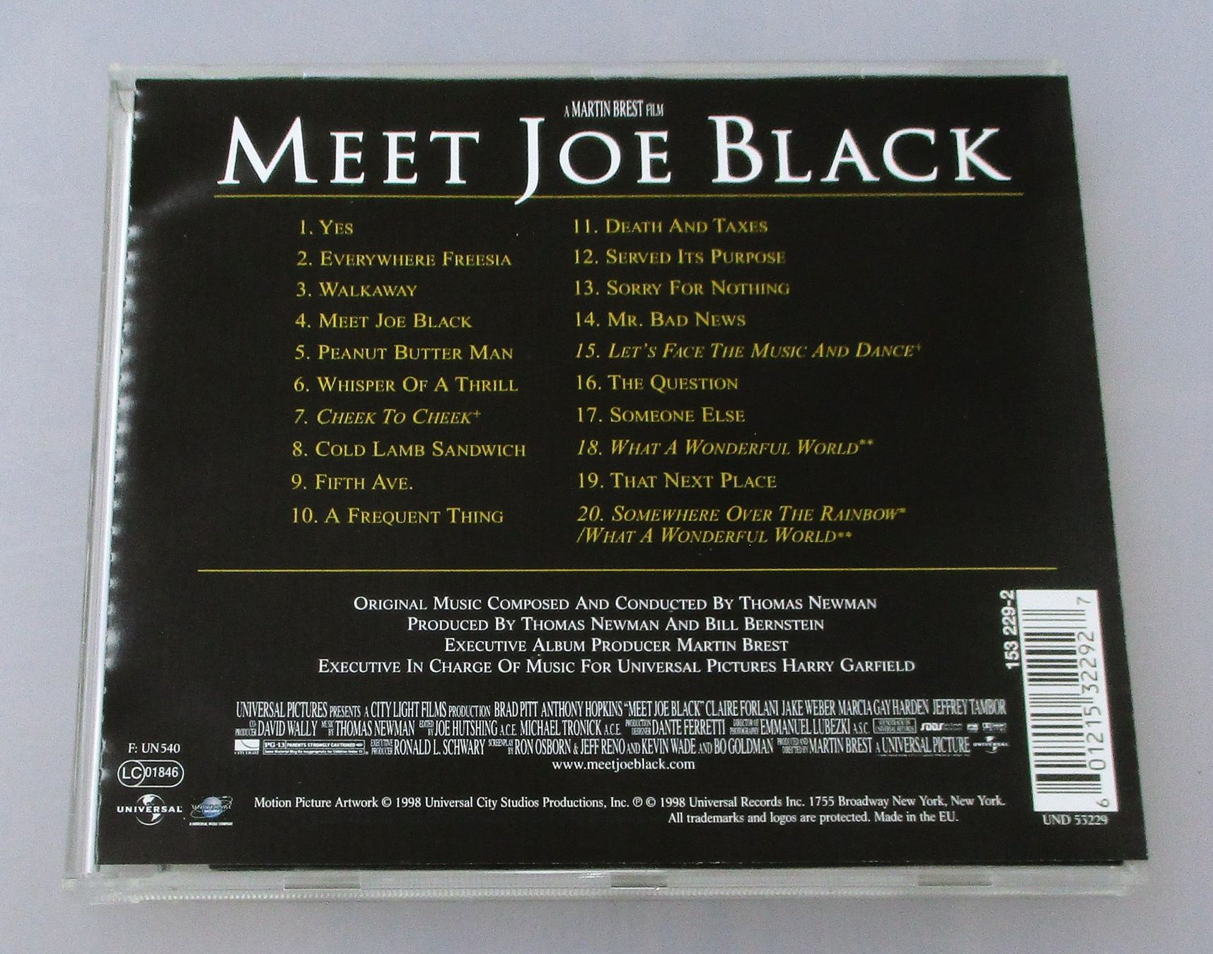 CD: THOMAS NEWMAN - Meet Joe Black Soundtrack – Usato da Wattwil venduto da Muriel11 1