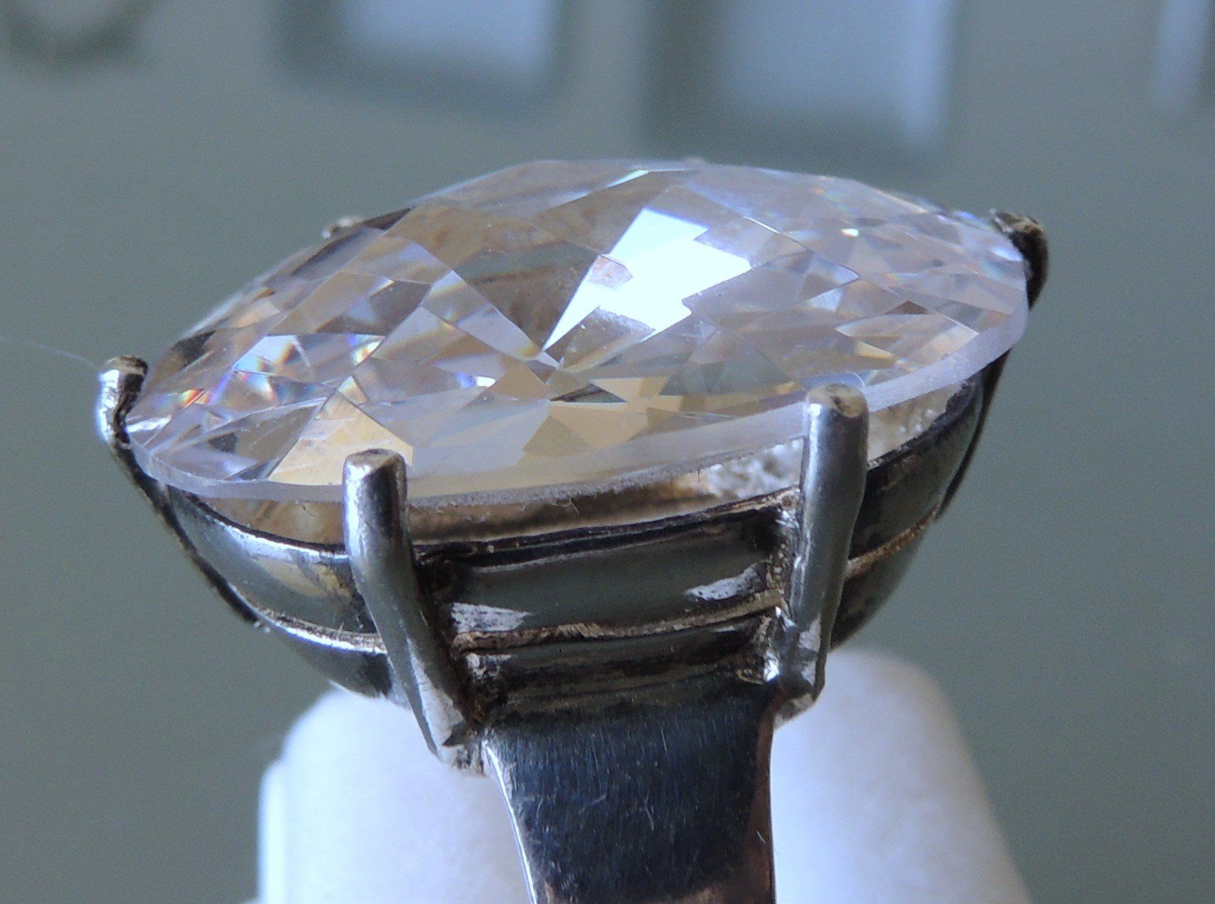 Anelli: Silber 925 Zirkonia Statement Fingerring Gr. 56 – Usato da Waldenburg venduto da schaller707 5