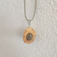 Baumperlen - Kette mit Stein