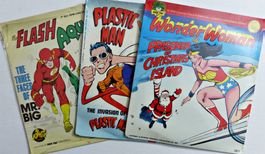 FLASH AQUAMAN WONDER WOMAN PLASTIC MAN 3 RECORD VINYL 197O'S