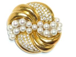 Elegante Gold-Brosche aus den 1980er Jahren