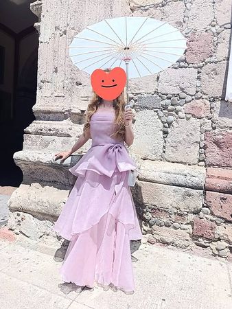 Elegantes Abendkleid in Flieder/Lila, Grösse S / 36