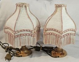 zwei elegante Antike Nachtisch Lampe höhe;32cm. 《Art;2196》