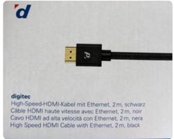 Digitec High-Speed HDMI Kabel mit Ethernet, 2m, schwarz