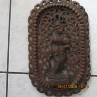 Holzschnitzerei Figur Oval guter Zustand