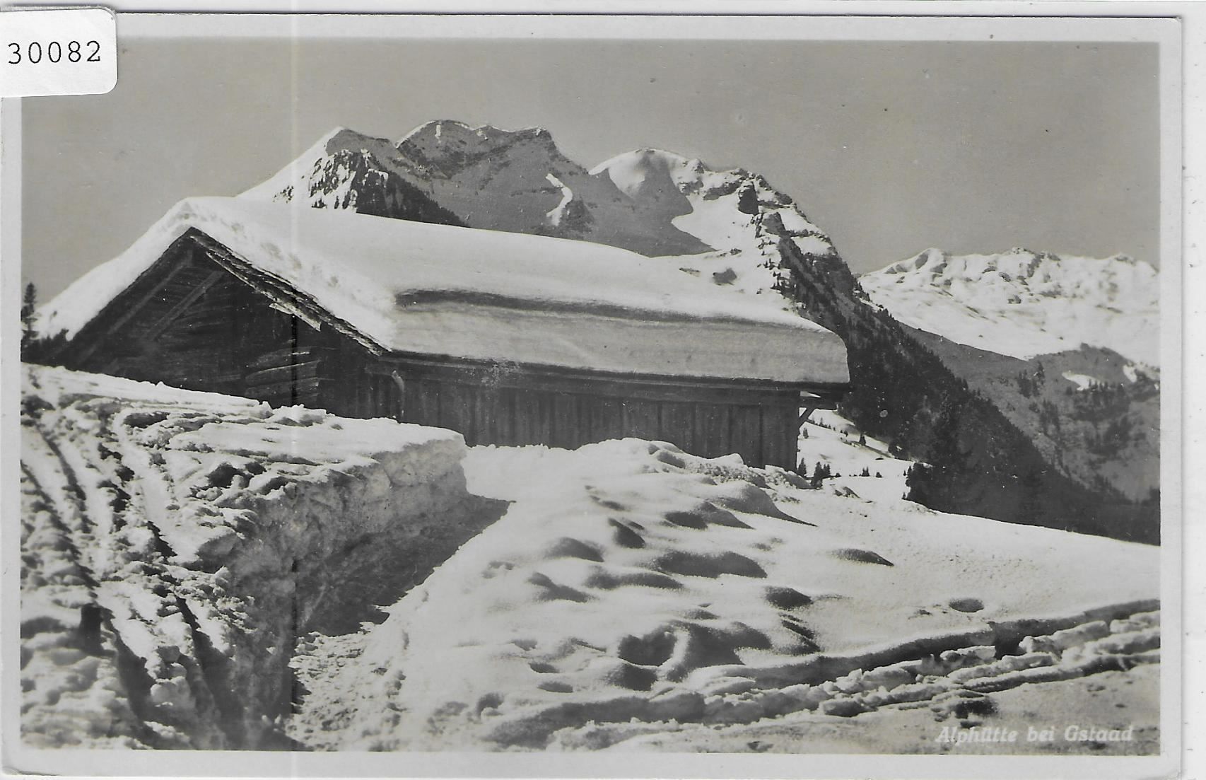 Cartoline postali: Alphütte bei Gstaad im WInter en hiver – Usato da Ettingen venduto da Kartenplanet