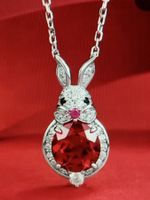 Kette 100% 925 Sterling Silver  Ruby Gemstone Neu