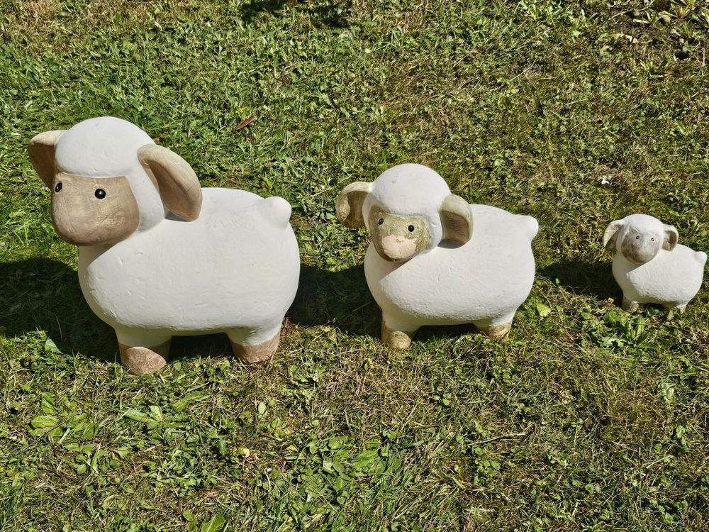 Garten Deko 3 weisse Schafe Kaufen auf Ricardo