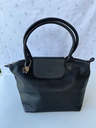 Leder - Handtasche, schwarz