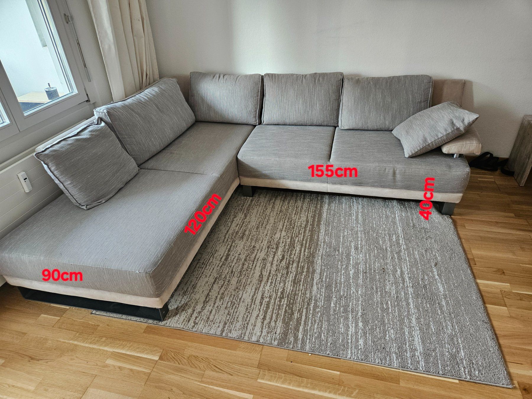 Sofas: Ecksofa beige grau – Gebraucht aus Greifensee von Tatau_Batterien