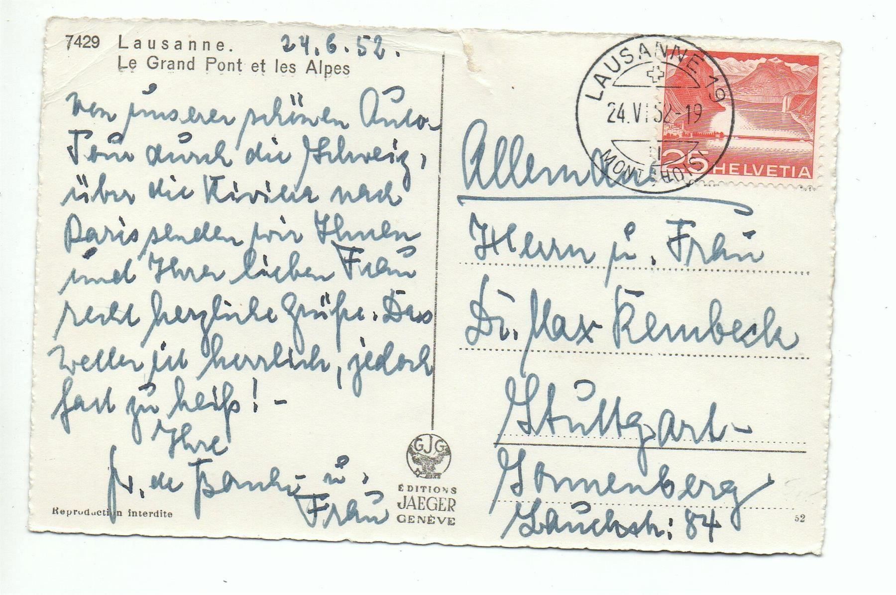 Cartoline postali: LAUSANNE Le Grand Pont - Tramway – Usato da Jona venduto da philajona 1