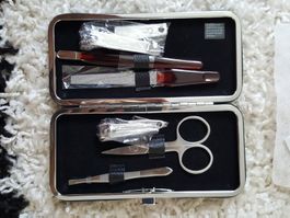 Maniküre Set schwarz mit Etui neu