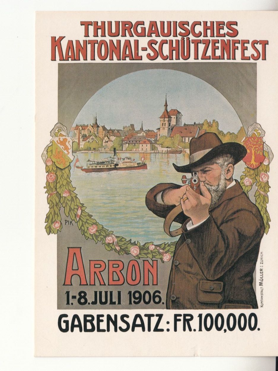 Cartoline postali: Arbon Schützenfest 1906 Retro – Usato da Bürglen TG venduto da StampGraf