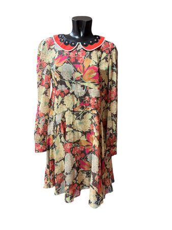 Red Valentino Seidenkleid, Blumenmuster, Gr. 40, Top!