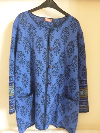 Oleana Strickjacke Gr. XXL blau/dunkelblau