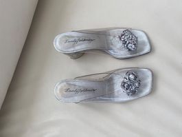 MUST HAVE - edler und stylischer Sommerschuh, silber, 38