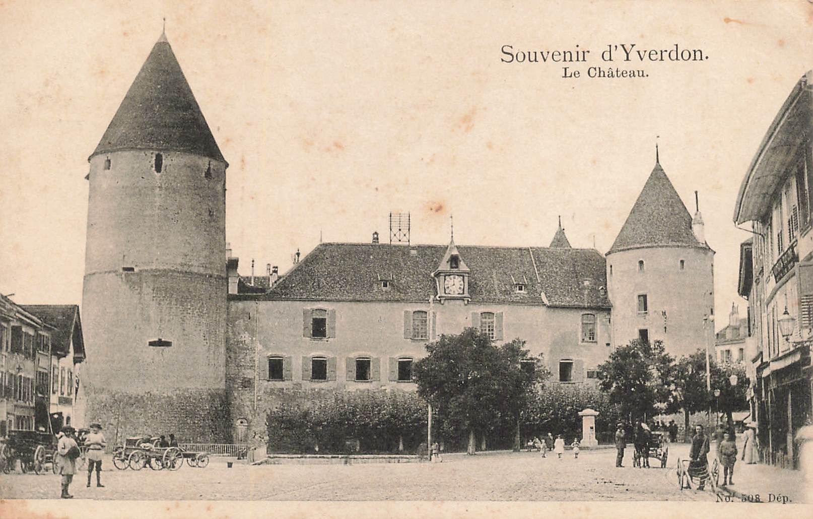 Cartoline postali: Yverdon anime – Usato da Biasca venduto da Blenio71