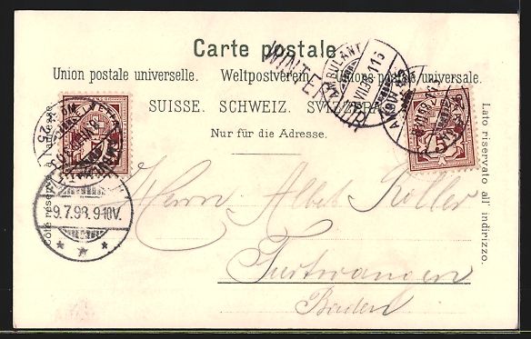 Ansichtskarten: Litho Winterthur, Schloss Kyburg, Dr. Jo – Gebraucht aus Berlin von bartko-reher 1