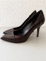 Hugo Boss Brown Leather Heels, Size 37, Pointed Toe
