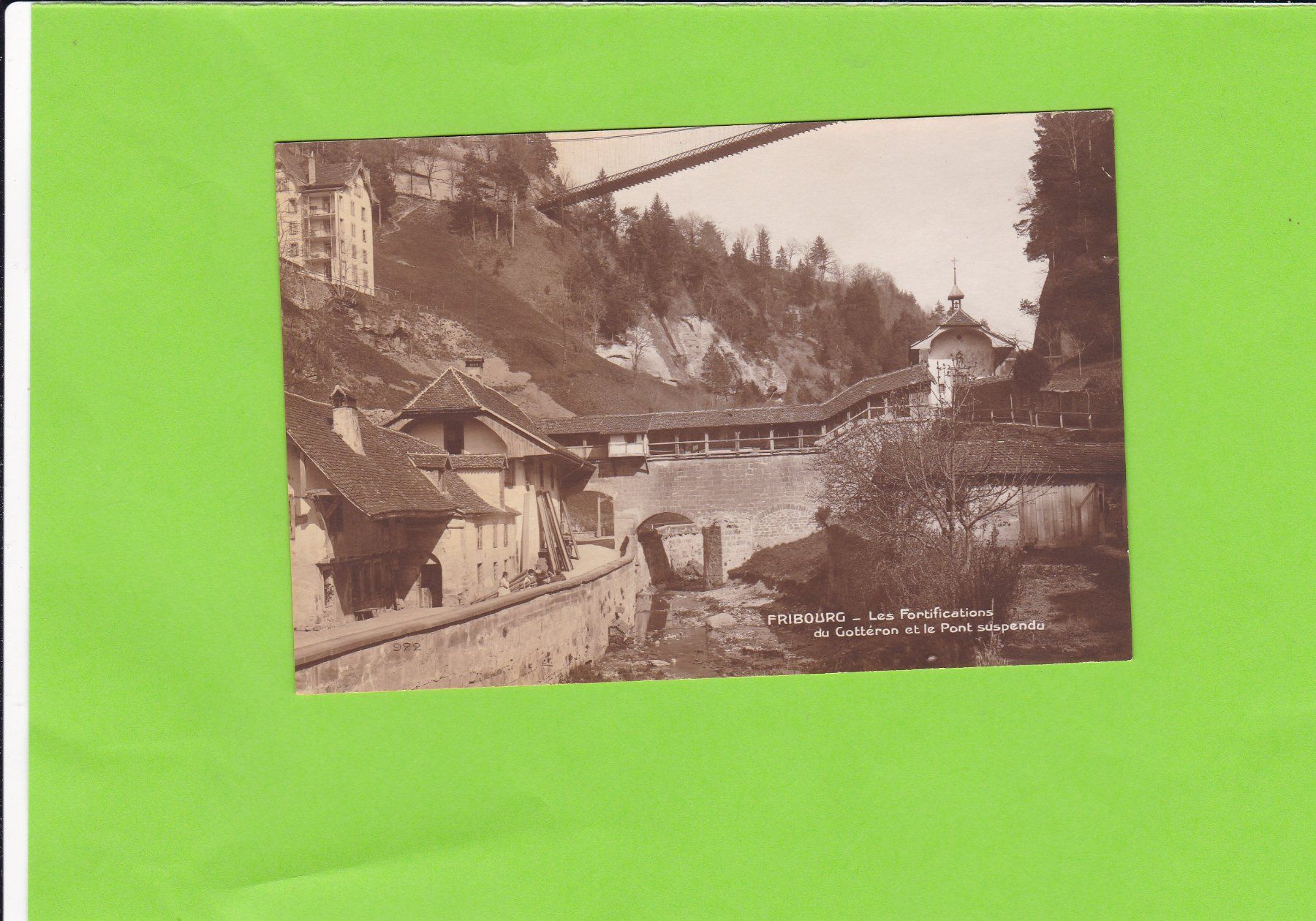 Cartoline postali: Fribourg--Les Fortifications – Usato da St. Peterzell venduto da neckertal