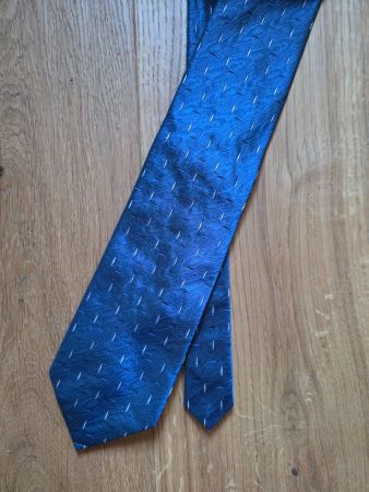 Seiden Kravatte Calvin Cooper - Krawatte Seide New York blau