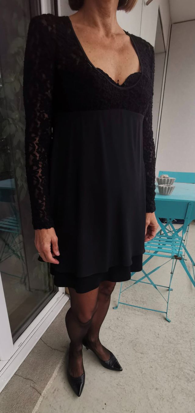 Morgan Vestiti: Robe noire/ Schwarzes Kleid/ Vestito nero – Usato da Fribourg venduto da SD1910