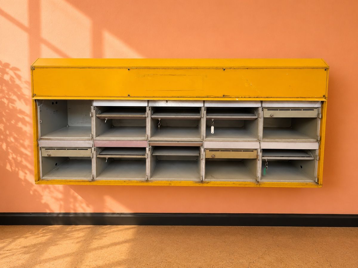 Scaffali: Fachregal aluminium ehem. briefkasten – Usato da Fulenbach venduto da Annie.s_Mid_Century