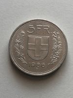 5 Fr. 1986 mit vertiefter Randschrift