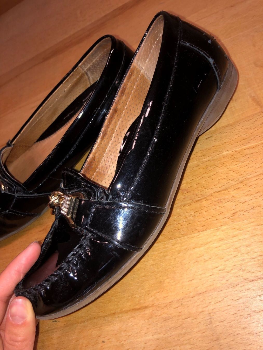 Gabor Damenschuhe: Gabor Mokassin Lackleder schwarz Glitzer 37.5 – Gebraucht aus Winterthur von chiaraelisa93 2