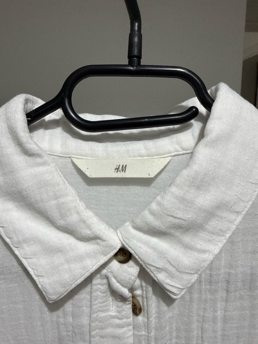 H&M Camicette: H&M Bluse weiss mit Brusttaschen – Usato da Horn venduto da FashionFlowerCh 1